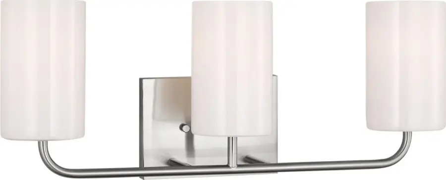 Rhett Large Vanity Sconce in Brushed Steel - Image 1
