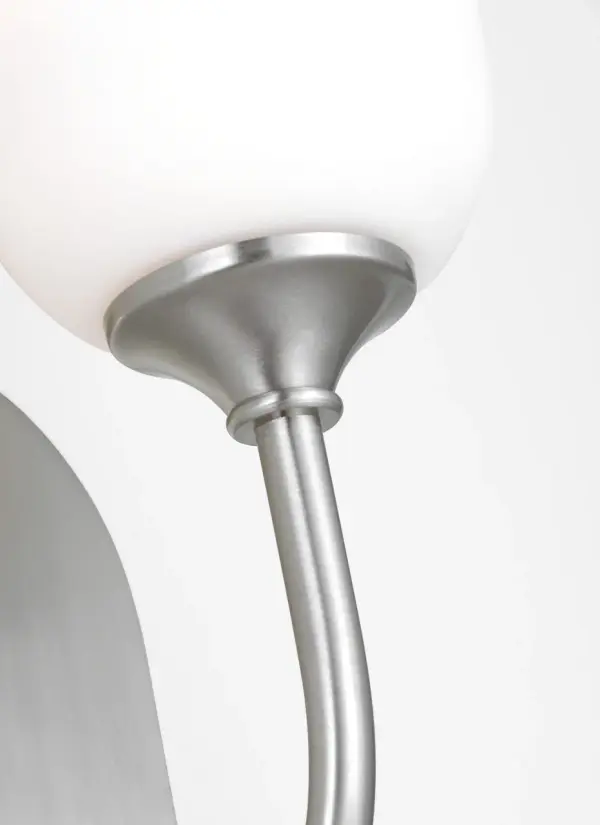 Emile Small Vanity Light in Brushed Steel - Image 5