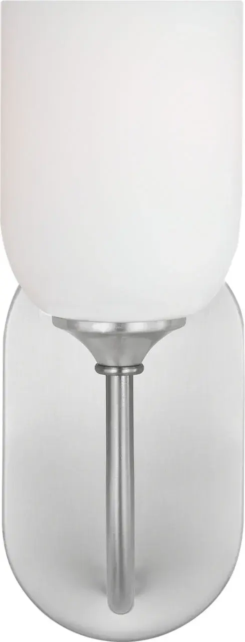 Emile Small Vanity Light in Brushed Steel - Image 3