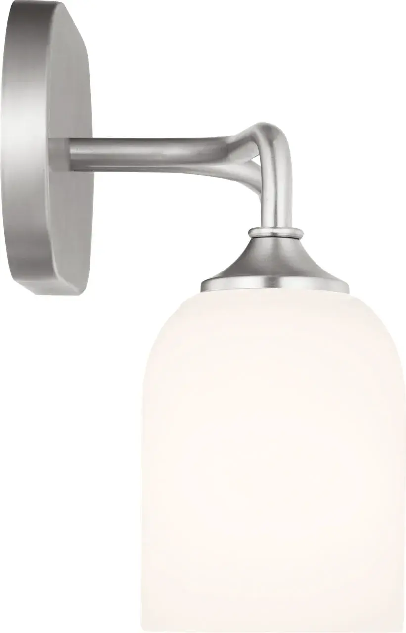 Emile Medium Vanity Light in Brushed Steel - Image 2