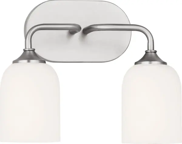 Emile Medium Vanity Light in Brushed Steel - Image 5