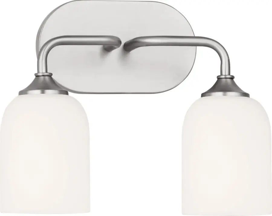 Emile Medium Vanity Light in Brushed Steel - Image 5