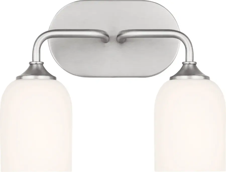 Emile Medium Vanity Light in Brushed Steel - Image 6
