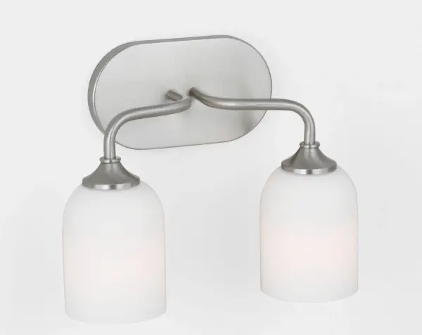 Emile Medium Vanity Light in Brushed Steel - Image 7