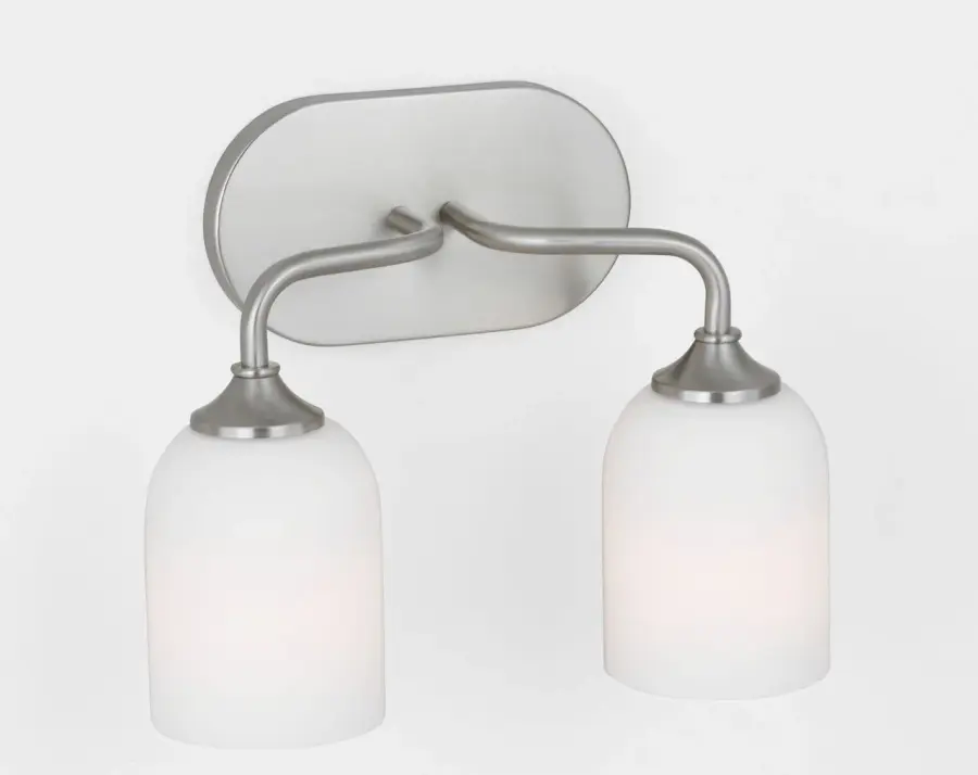 Emile Medium Vanity Light in Brushed Steel - Image 7