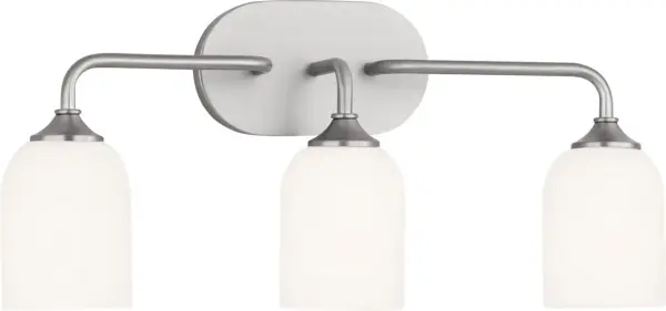 Emile Large Vanity Light in Brushed Steel - Image 3