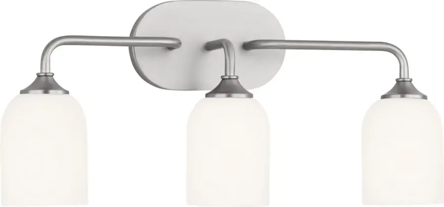 Emile Large Vanity Light in Brushed Steel - Image 3