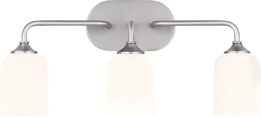 Emile Large Vanity Light in Brushed Steel - Image 4