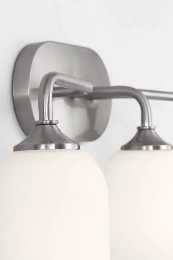 Emile Large Vanity Light in Brushed Steel - Image 7
