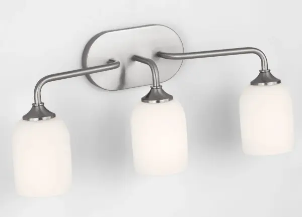 Emile Large Vanity Light in Brushed Steel - Image 8