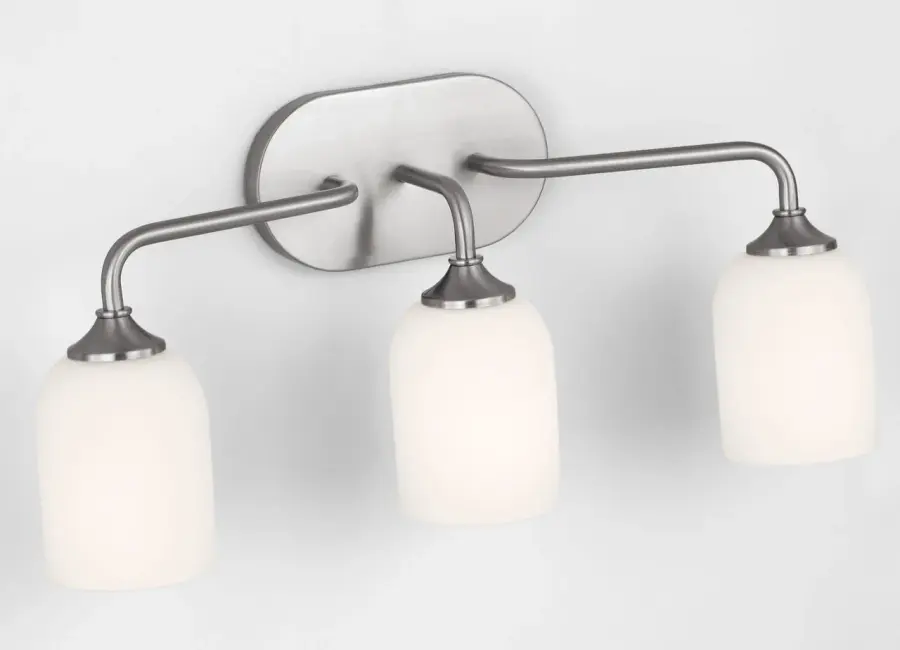 Emile Large Vanity Light in Brushed Steel - Image 8