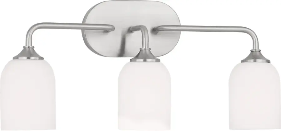 Emile Large Vanity Light in Brushed Steel - Image 2