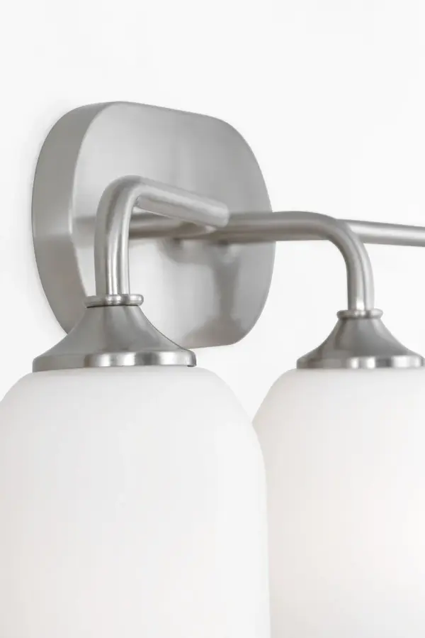 Emile Large Vanity Light in Brushed Steel - Image 6