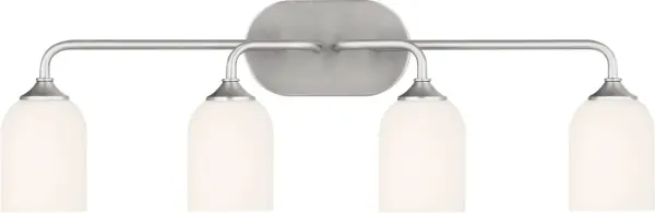 Emile Extra Large Vanity Light in Brushed Steel - Image 5