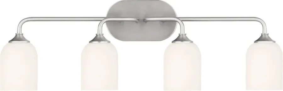 Emile Extra Large Vanity Light in Brushed Steel - Image 5