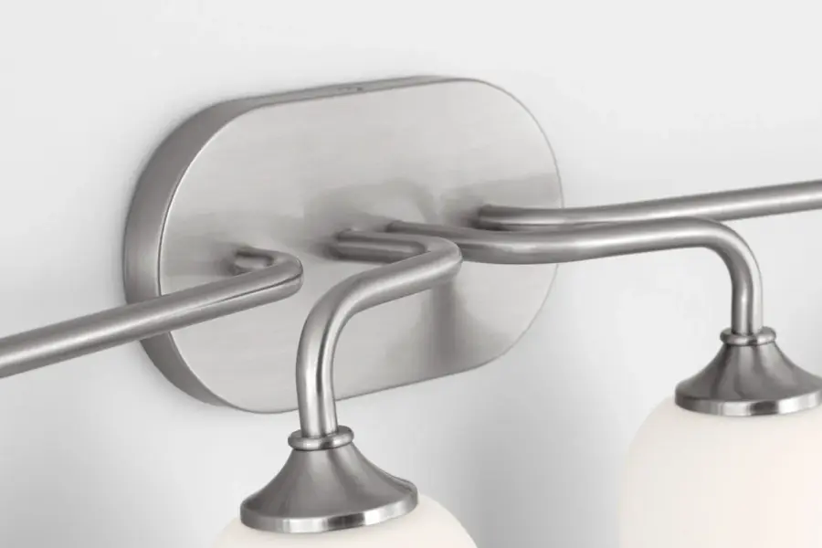 Emile Extra Large Vanity Light in Brushed Steel - Image 9