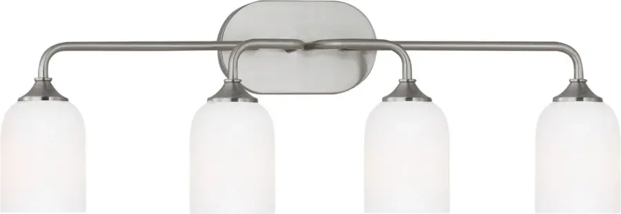 Emile Extra Large Vanity Light in Brushed Steel - Image 2