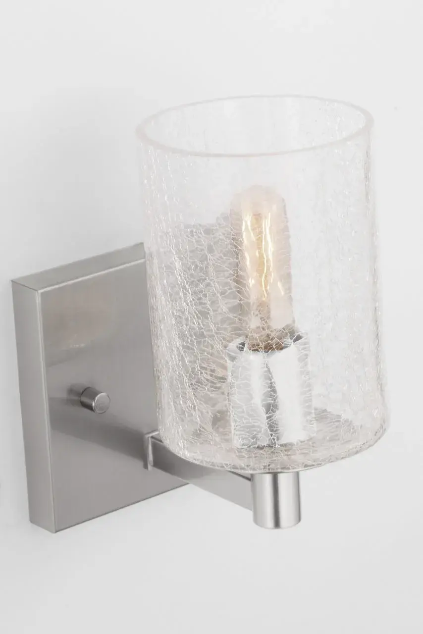 Parker One Light Wall Sconce in Brushed Steel - Image 1