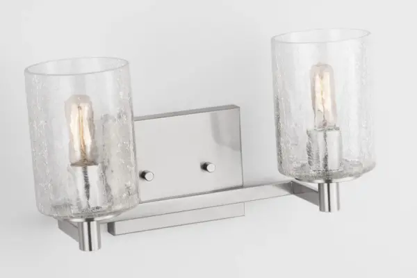 Parker Two Light Bath Vanity in Brushed Steel - Image 4