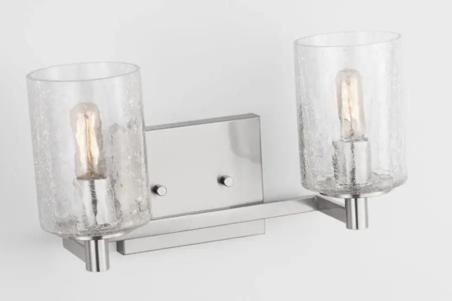 Parker Two Light Bath Vanity in Brushed Steel - Image 4