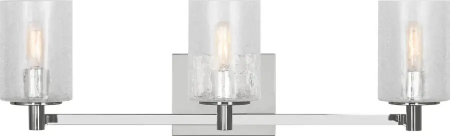 Parker Three Light Bath Vanity in Brushed Steel - Image 1