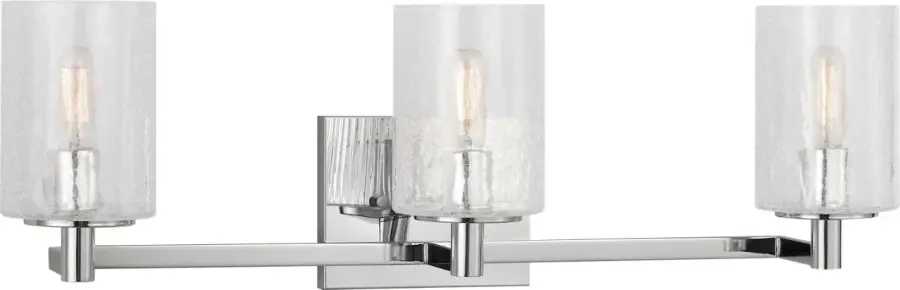 Parker Three Light Bath Vanity in Brushed Steel - Image 3