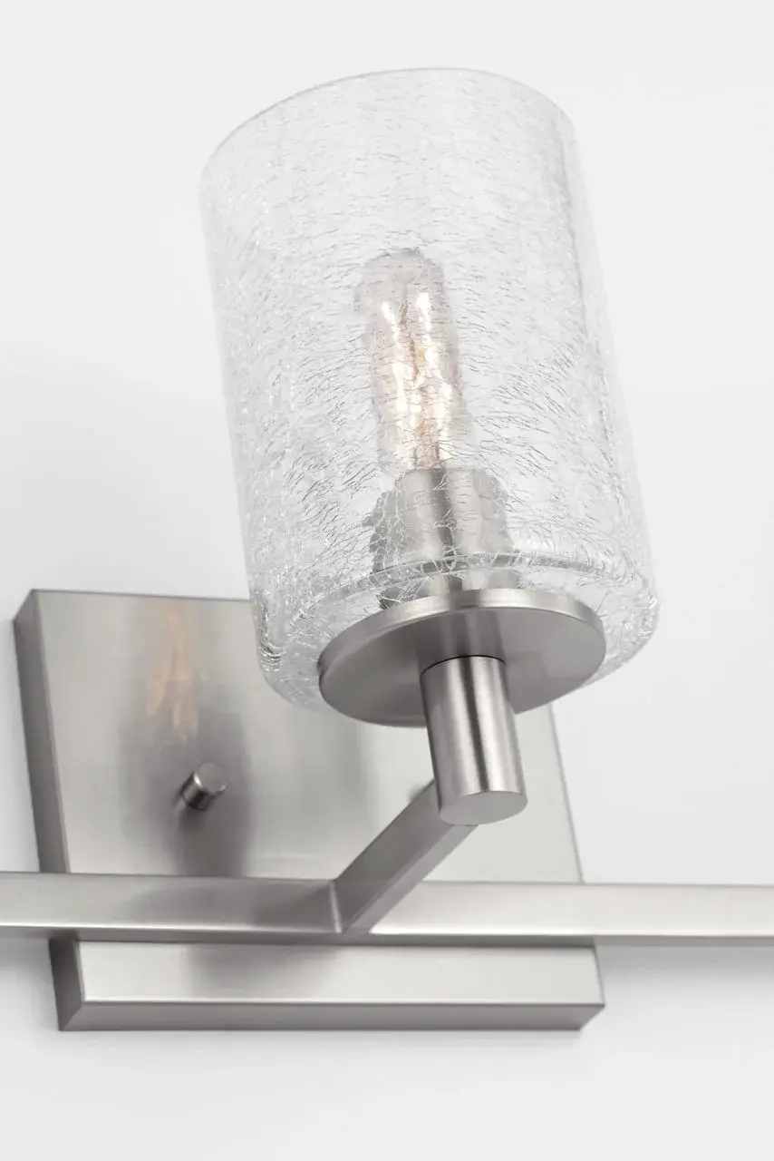 Classic Three-Light Bath Fixture with Timeless Brushed Steel Finish - Image 4