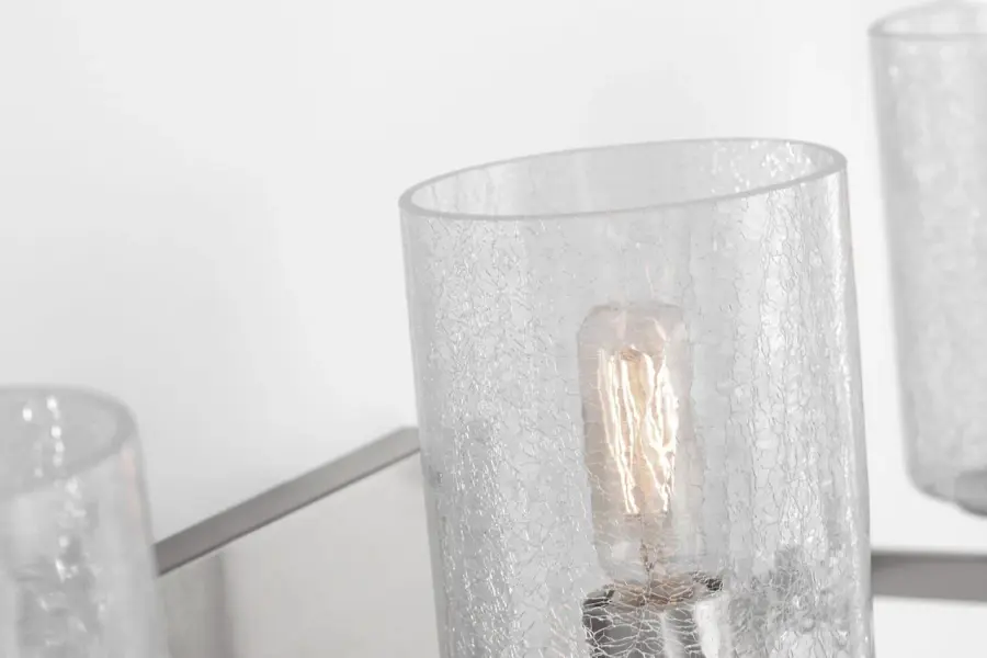 Classic Three-Light Bath Fixture with Timeless Brushed Steel Finish - Image 3