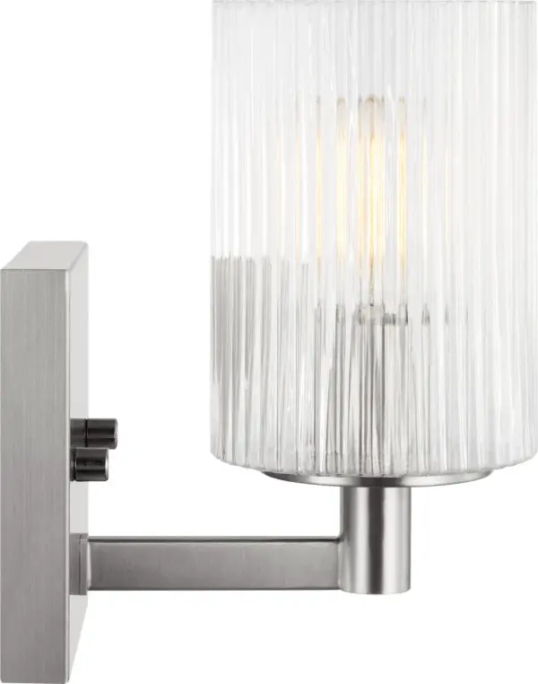 Lando One Light Wall Sconce in Brushed Steel - Image 3