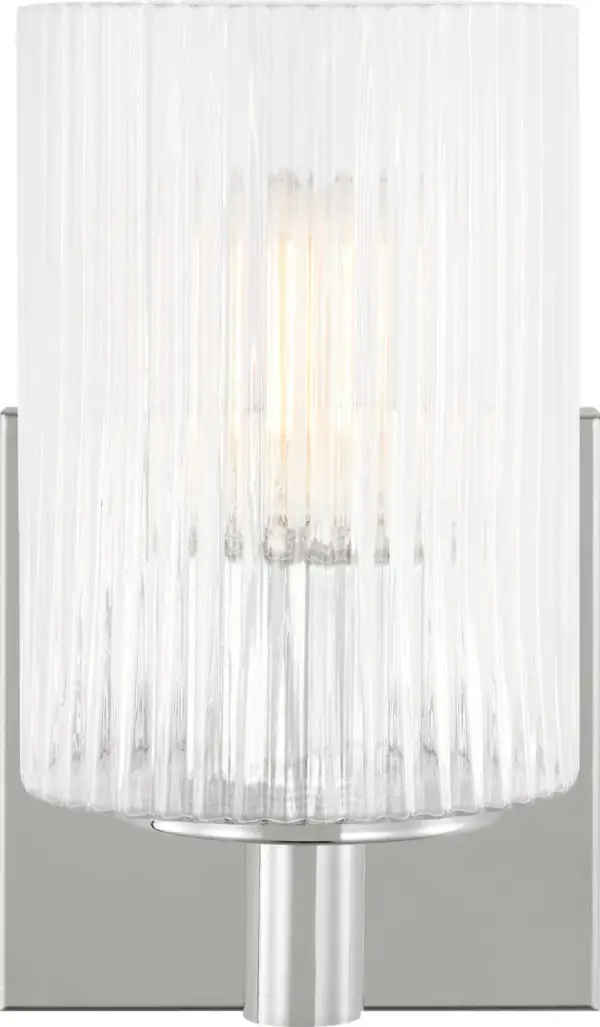 Lando One Light Wall Sconce in Brushed Steel - Image 4