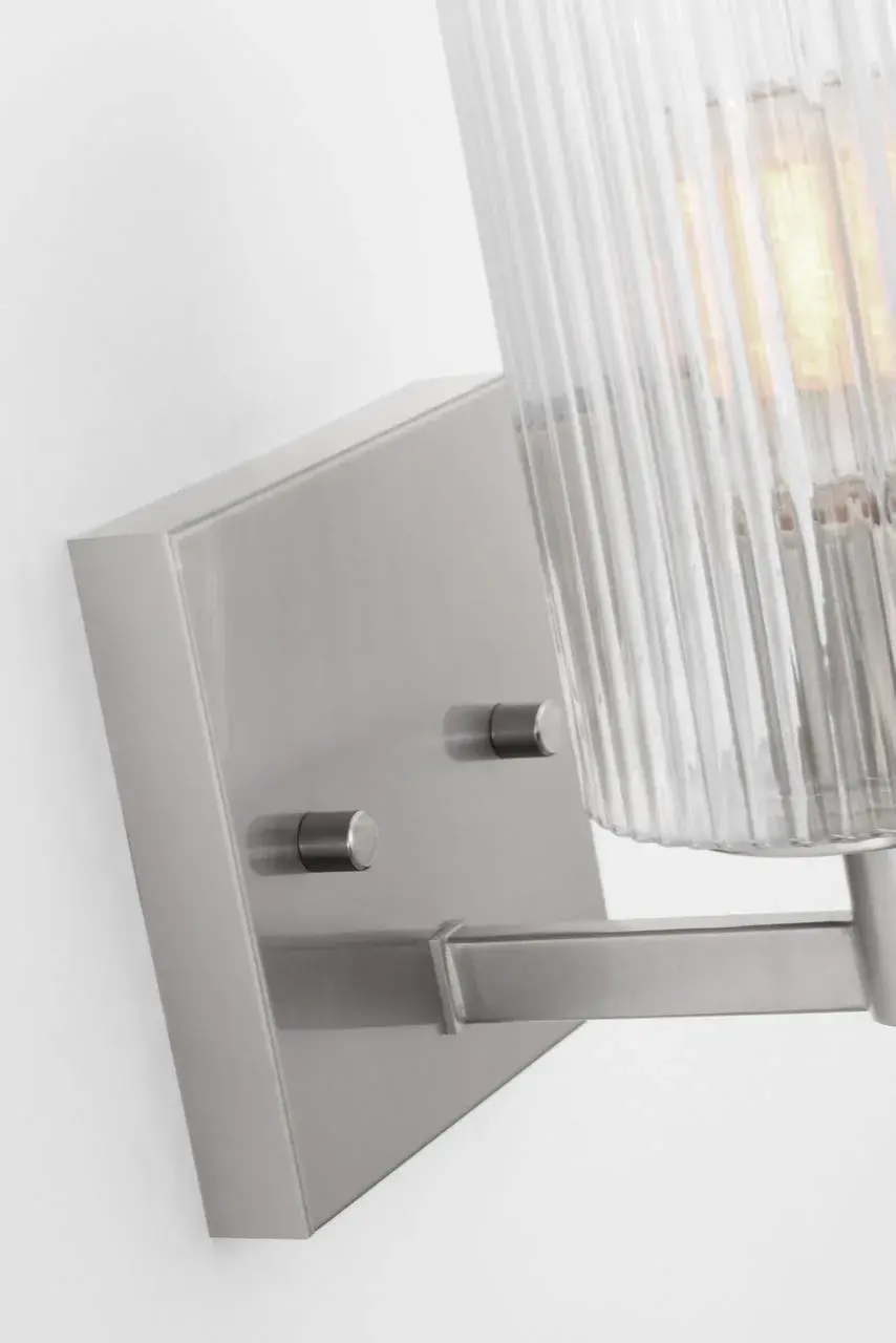 Lando One Light Wall Sconce in Brushed Steel - Image 7