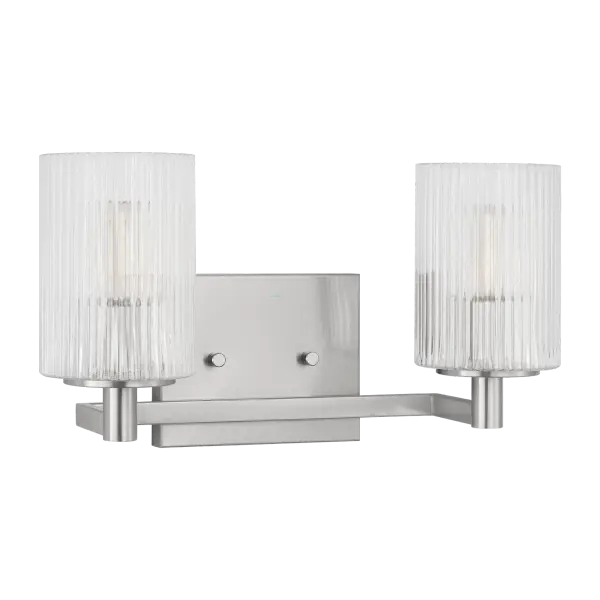 Lando Two Light Wall Sconce in Brushed Steel - Image 4
