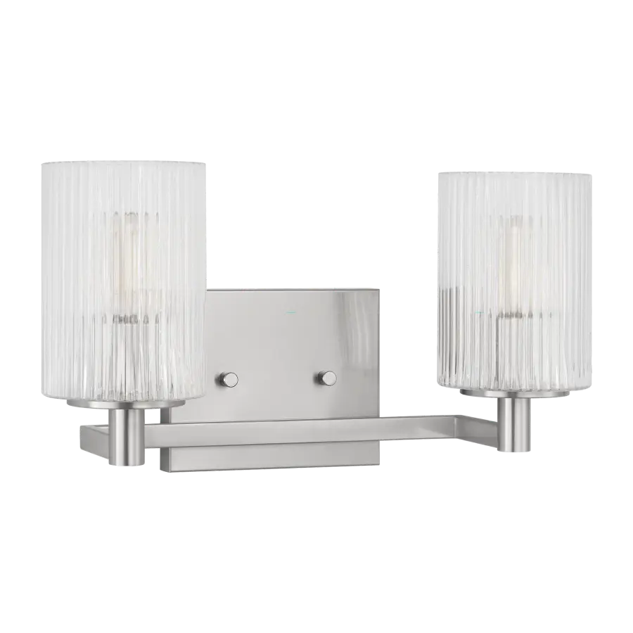 Lando Two Light Wall Sconce in Brushed Steel - Image 4
