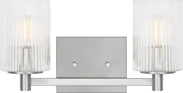 Lando Two Light Wall Sconce in Brushed Steel - Image 5