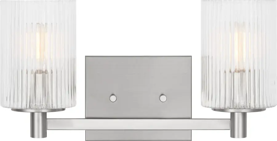 Lando Two Light Wall Sconce in Brushed Steel - Image 5