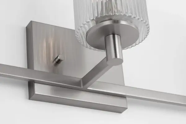 Lando Three Light Bath Vanity in Brushed Steel - Image 3