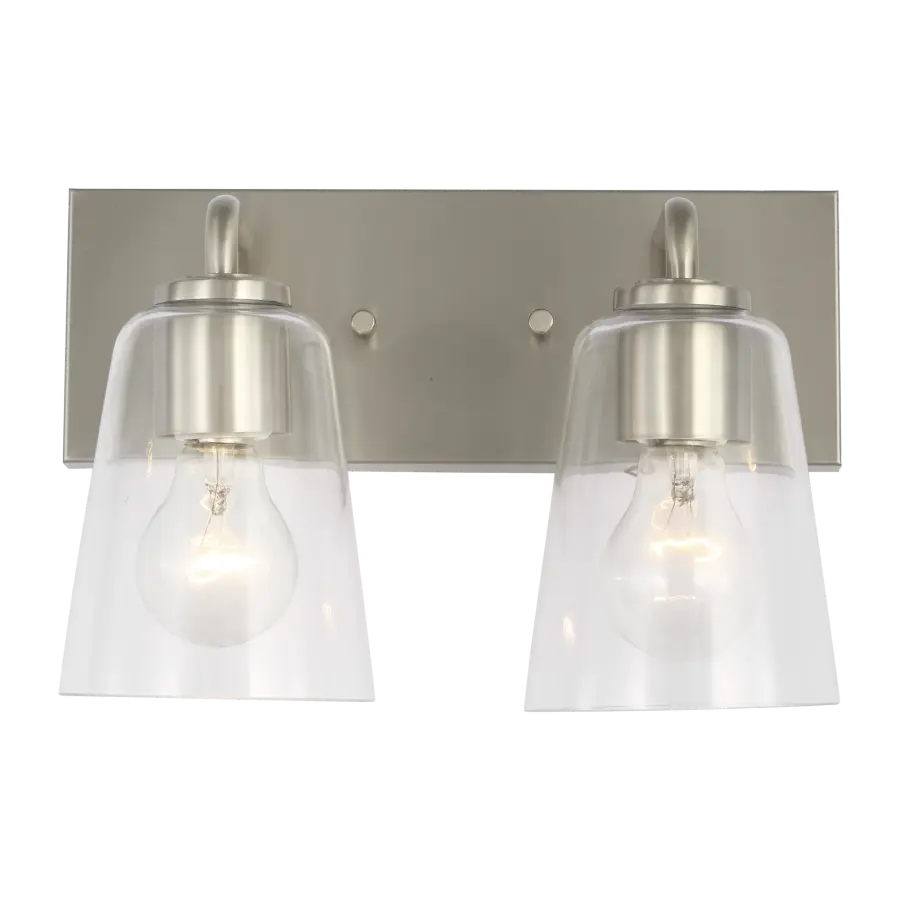 Miles Medium Vanity Light in Brushed Nickel - Image 1