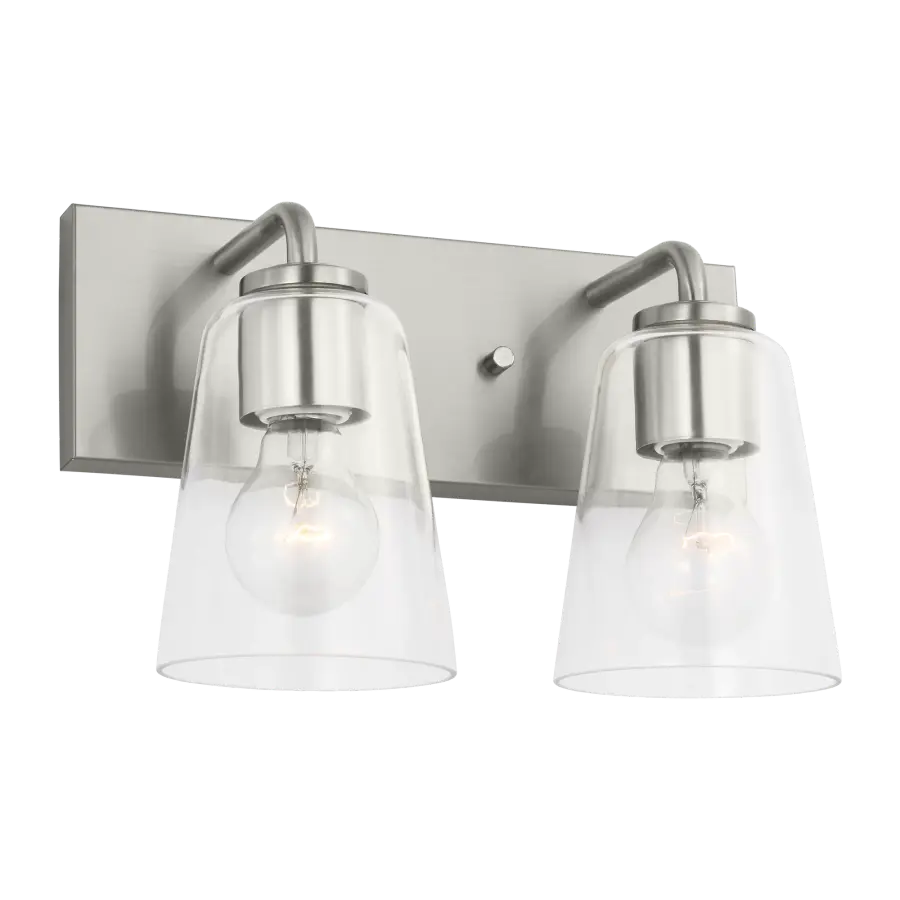 Miles Medium Vanity Light in Brushed Nickel - Image 2