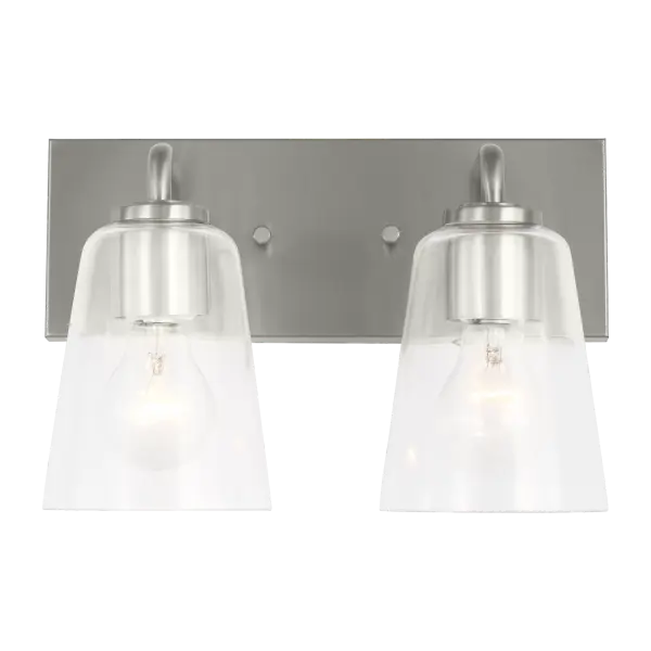 Miles Medium Vanity Light in Brushed Nickel - Image 5