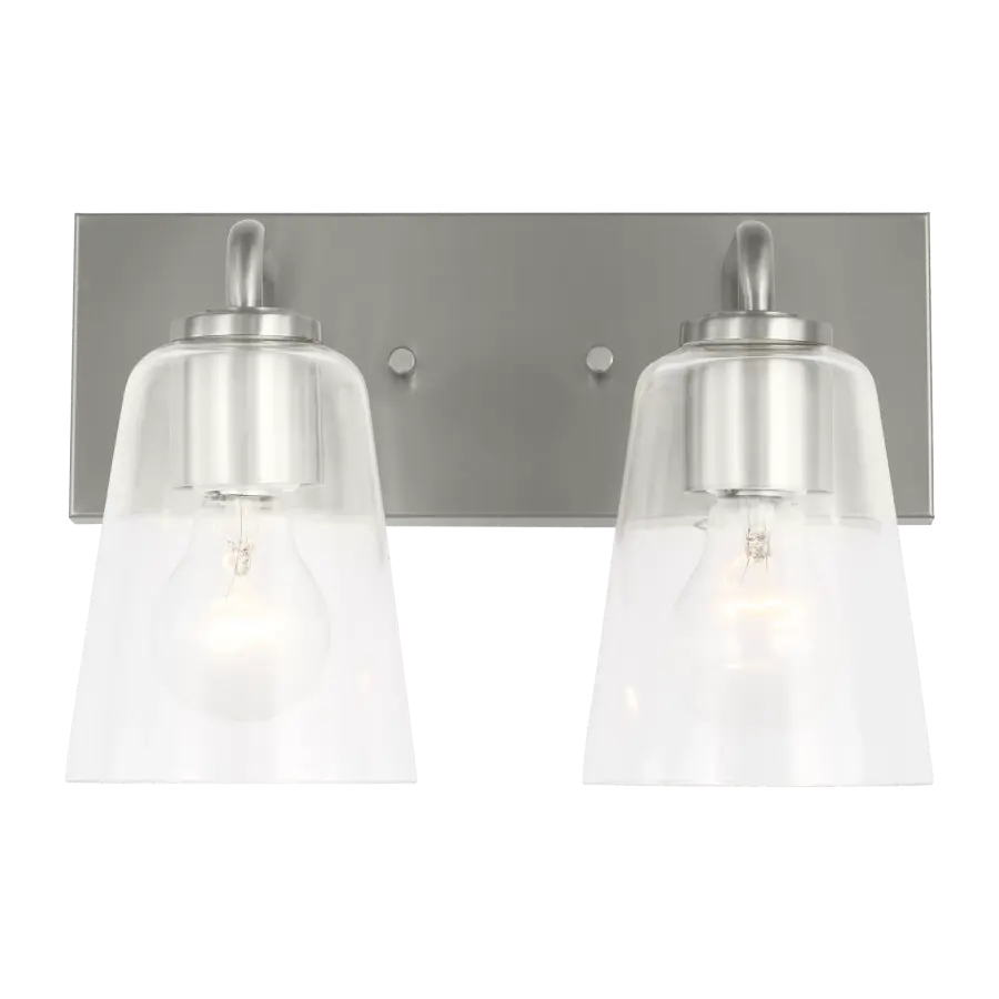 Miles Medium Vanity Light in Brushed Nickel - Image 5