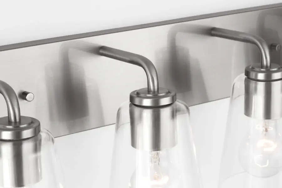 Miles Extra Large Bath Sconce in Brushed Nickel - Image 9