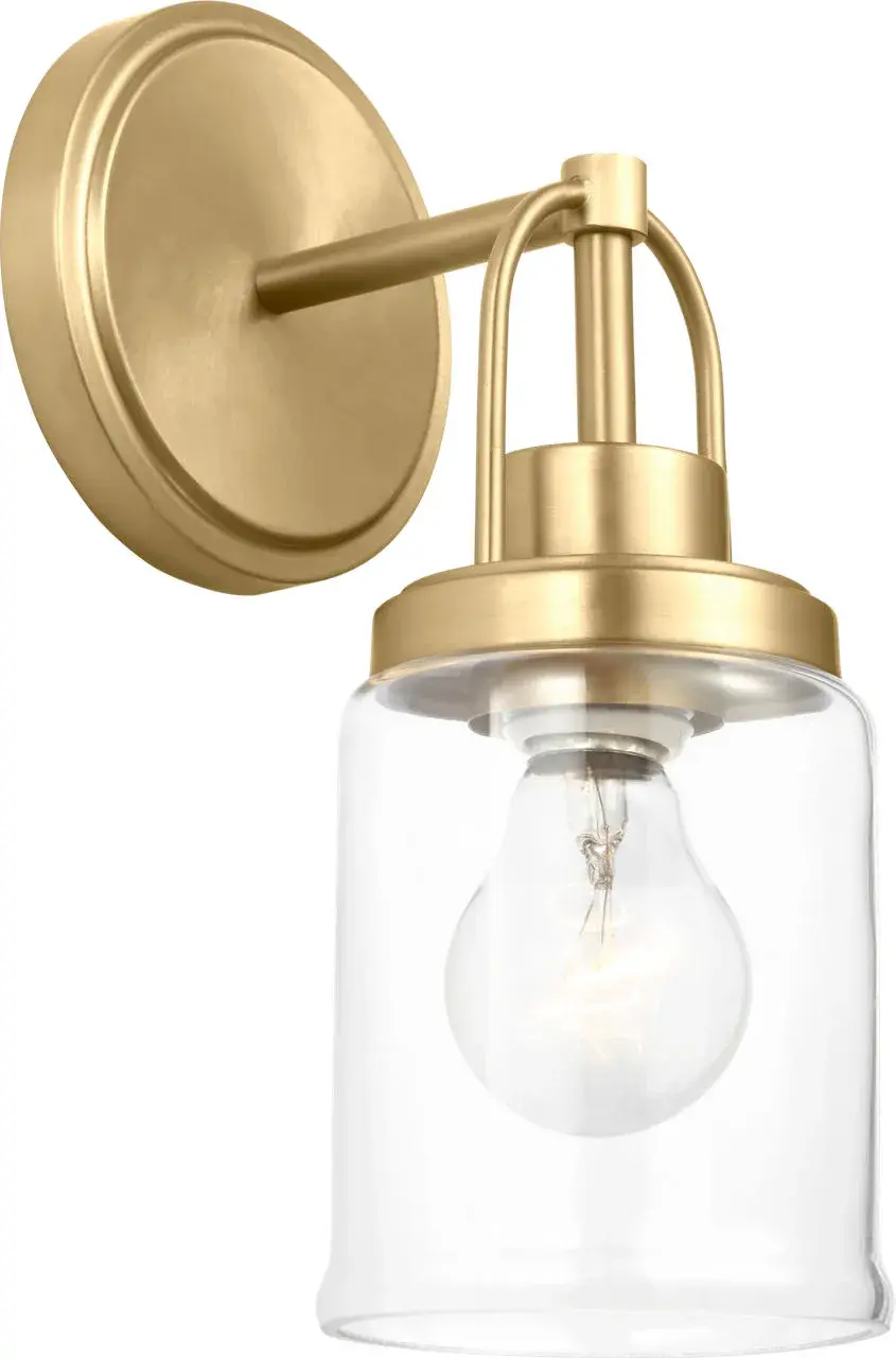 Anders Small Vanity Light in Satin Brass - Image 1