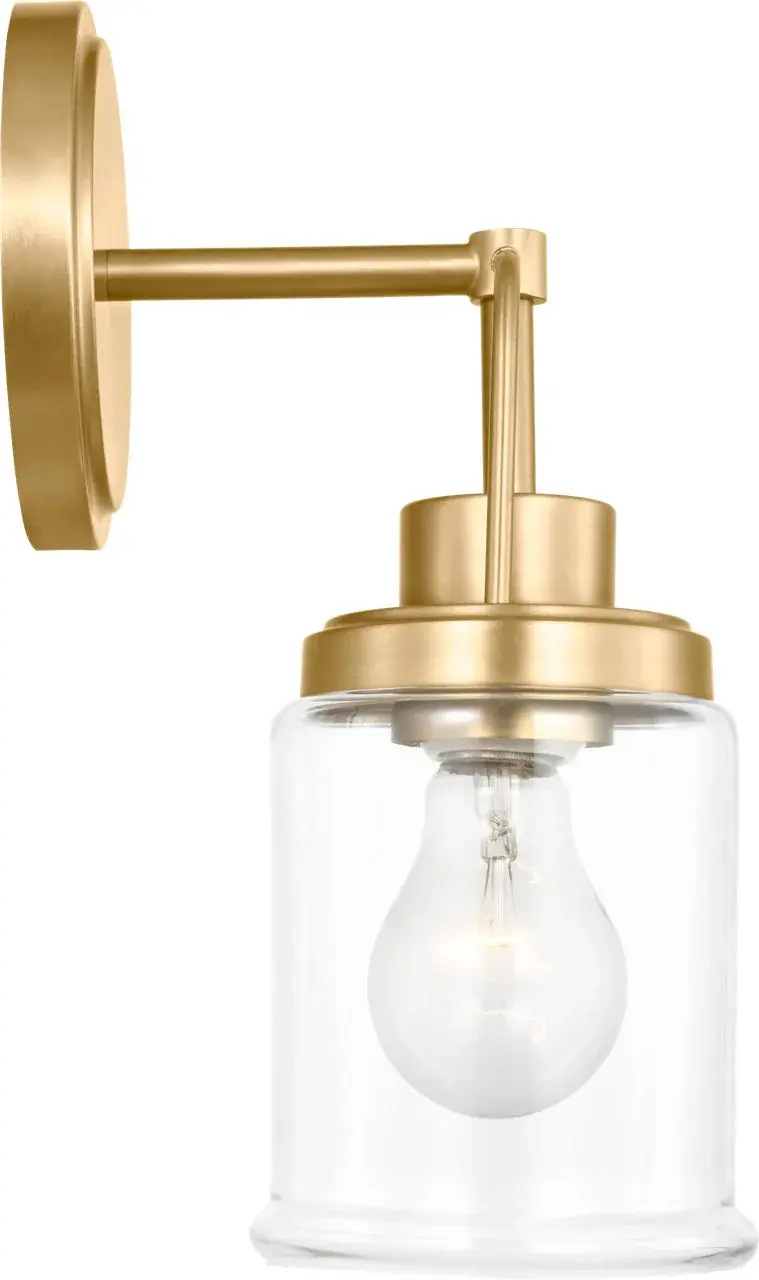 Anders Small Vanity Light in Satin Brass - Image 3