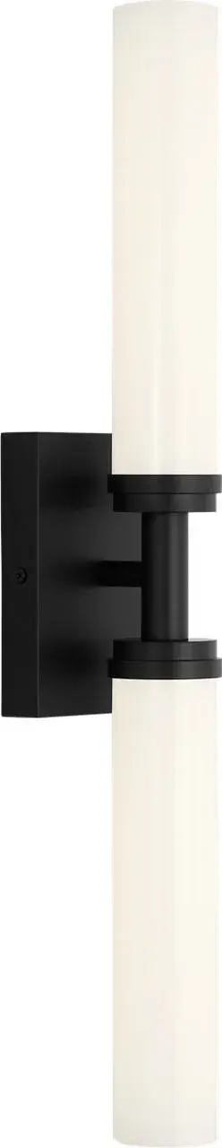 The Coles 24" LED Vanity delivers streamlined modern design with dual cylindrical white glass diffusers that provide even, flattering light. Its versatile horizontal or vertical mounting and minimal profile make it ideal for contemporary bathrooms.