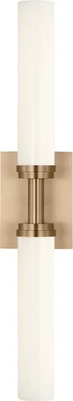 Coles 24" LED Vanity Light in Satin Brass - Image 2