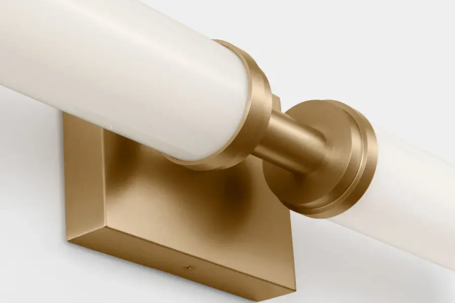 Coles 24" LED Vanity Light in Satin Brass - Image 5