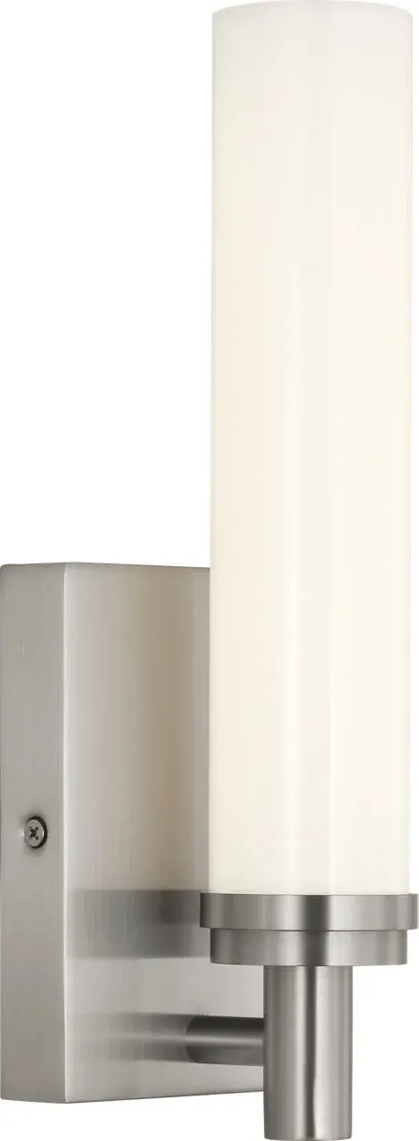 The Coles 13" LED Vanity delivers streamlined, energy-efficient lighting with dual cylindrical white glass diffusers. Its minimal profile and vertical/horizontal mounting flexibility make it ideal for modern bathrooms and powder rooms. - alternate view