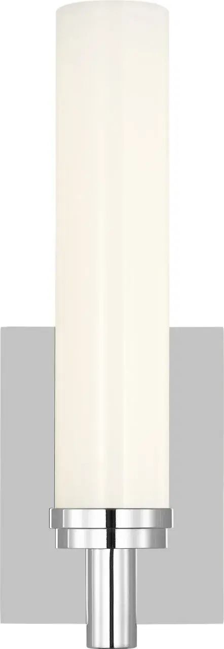 The Coles 13" LED Vanity delivers streamlined modern design with dual cylindrical white glass diffusers that provide balanced, even lighting. Its minimal profile and versatile orientation make it perfect for bathrooms and powder rooms. - alternate view