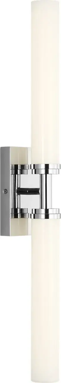 The Coles 30" LED Vanity delivers streamlined modern design with dual cylindrical white glass diffusers for balanced, even lighting. Its versatile vertical or horizontal mounting and minimal profile make it ideal for bathrooms and powder rooms.