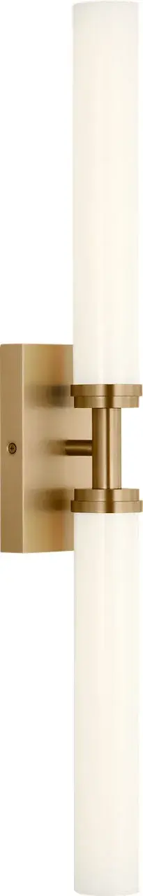 Coles 30" LED Vanity Light in Satin Brass - Image 1